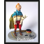 Pixi HERGÉ : TINTIN N°3 " LE LOTUS BLEU " Tintin tenant Milou dans ses Bretelles