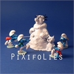 Pixi PEYO : Smurfs The Smurfs and the Snowball Fight / AtomaX