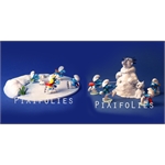 Pixi PEYO : Smurfs La Bataille de Boules de Neige et Les Patineurs / exclu AtomaX