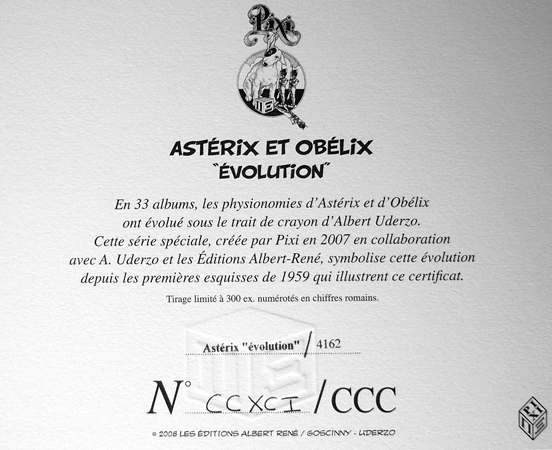 Uderzo – Astérix Pixi Demi Ronde-Bosse – Boîte + Certificat – Parfait état – Rare