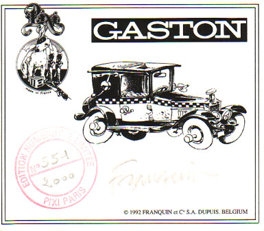 Franquin - Gaston dans sa voiture (grand modèle signé) - 1 Figurine - 1992  - Catawiki