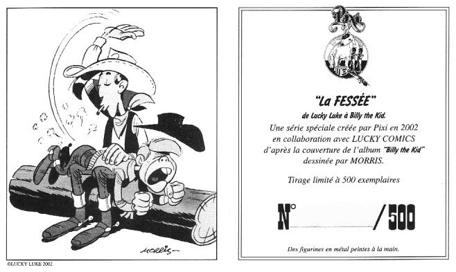 Pixi « La Fessée » de Lucky Luke à Billy the Kid /  La Main Blanche | PixiFolies - Photo 2