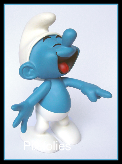 Pixi PEYO Les Schtroumpfs / Collectoys Résine Le Schtroumpf Avec Sa Pancarte No Stress