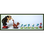 Pixi PEYO : Mini & Village Schtroumpf Azraël et Gargamel ( 8 figurines)