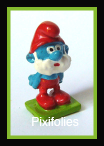 Figurine Pixi-Mini – Le Grand Schtroumpf Barbu 1997 – PEYO – Avec Boîte Et Certificat