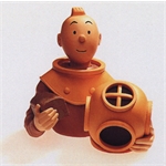 Pixi HERGÉ : Résines Patrick Regout Petit buste Tintin Scaphandre