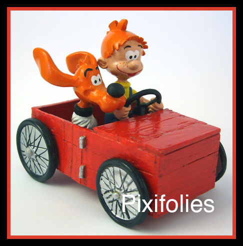 Sculpture Boule Et Bill Dans Le Bolide - Pixi & Roba - Boîte Et Certificat - 750ex