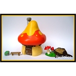 Pixi PEYO : Mini & Village Schtroumpf MINI-VILLAGE SCHTROUMPF / La maison champignon rouge et jaune