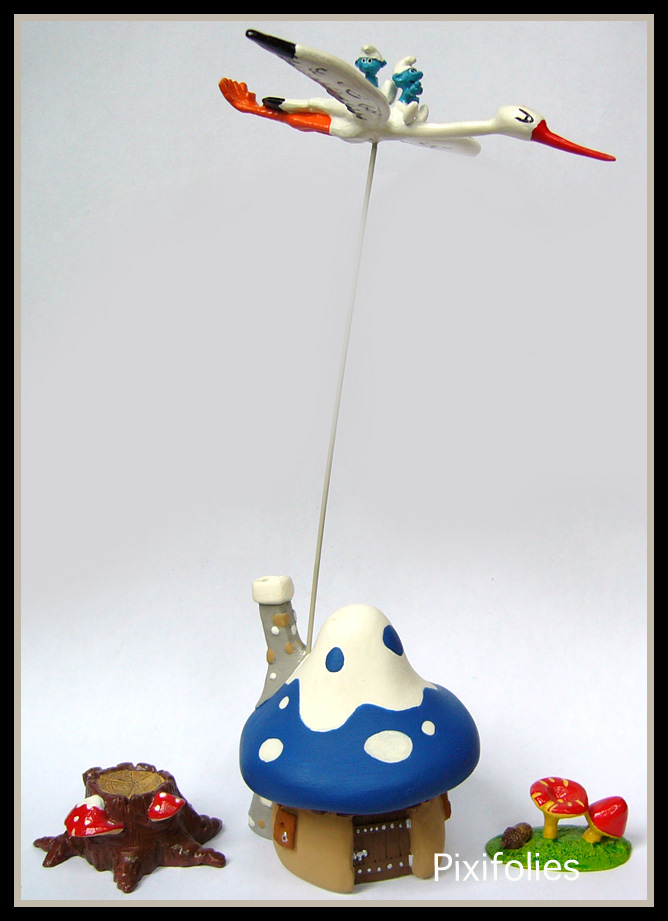 Pixi PEYO : MINI & Smurf Village MINI-VILLAGE SCHTROUMPF / La maison à la cigogne