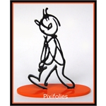 Moulinsart HERGÉ : Moulinsart Plomb / Collection Sculpture Tintin Alph-Art 14 cm Socle couleur orange