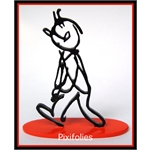 Moulinsart HERGÉ : Moulinsart Plomb / Collection Sculpture Tintin Alph-Art 14 cm Socle couleur rouge