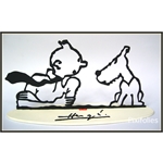 Moulinsart HERGÉ : Moulinsart Plomb / Collection Sculpture Sculpture « Hommage à Hergé »