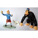 Moulinsart HERGÉ : Moulinsart Plomb / Collection Classique Tintin et gorille Ranko Moulinsart HERGÉ : Moulinsart Plomb / Collection Classique Tintin et gorille Ranko
