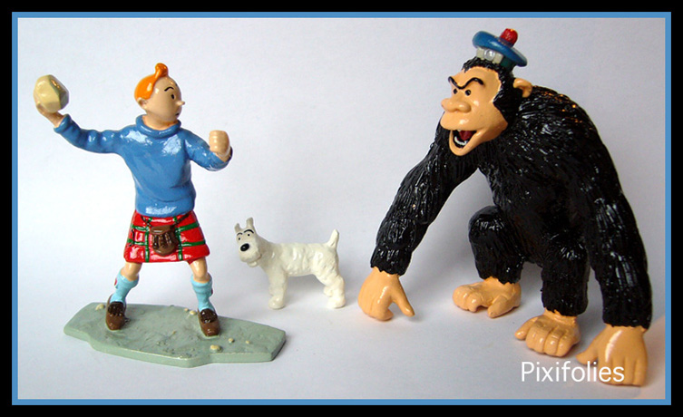 Moulinsart HERGÉ : Moulinsart Plomb / Collection Classique Tintin et gorille Ranko