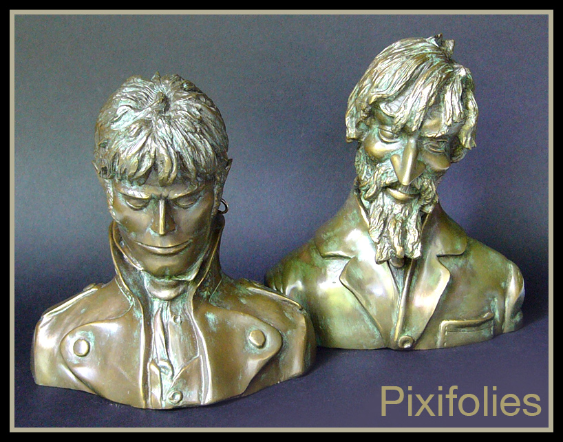 Pixi PRATT : Bronze Corto & Raspoutine buste ( Bronze )