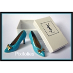 Pixi MODE : Chaussures / Chapeaux Yves Saint-Laurent ( Bleues )
