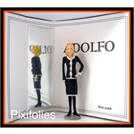 Pixi MODE : La Haute Couture Adolfo 1987 Black and White