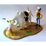 Pixi MORRIS : Lucky Luke Lucky Luke se rasant avec la queue de la vache Pixi MORRIS : Lucky Luke Lucky Luke se rasant avec la queue de la vache