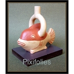 Pixi PIXI MUSEUM : Art Précolombien Céramique Mochica : Vase Poisson