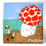 Pixi HERGÉ : Plaques émaillées magnétiques Tintin Milou Champignon