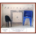 Pixi VIA : Designers Pascal Mourgue : Secrétaire face à face et chaise Atlantique 1987