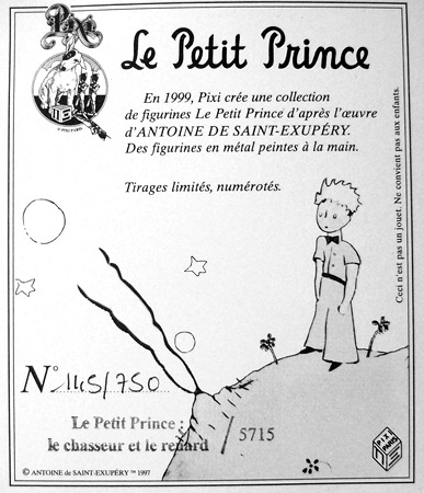 Pixi-Mini Le Petit Prince Et Le Renard - Coffret Collection Numéroté 1996