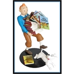 Moulinsart HERGÉ : Moulinsart Résine / Images Mythiques I Tintin tenant les Albums / 4