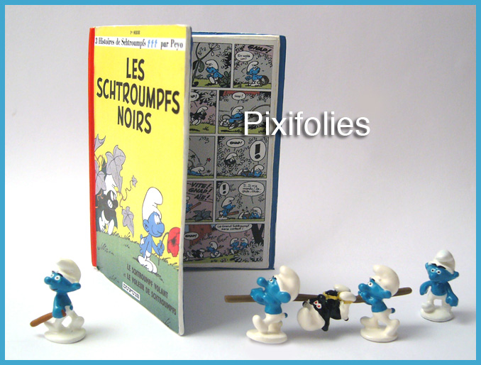 Pixi ECHAPPEES BULLES Les Schtroumpf Noirs ( Pages 8 et 9 )