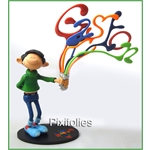 Pixi FRANQUIN : Gaston / Collectoys Résine Gaston et ses Tubes de Peinture