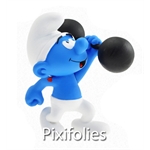 Pixi PEYO : Les Schtroumpfs / Collectoys Résine Schtroumpf costaud aux Altères Pixi PEYO : Les Schtroumpfs / Collectoys Résine Schtroumpf costaud aux Altères