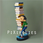 Pixi FRANQUIN : Gaston / Collectoys Résine Gaston portant une Pile de Livre