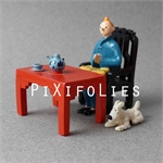 " LE LOTUS BLEU " Tintin prenant le thé " LE LOTUS BLEU " Tintin prenant le thé