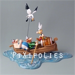 Pixi UDERZO : Astérix La Barque d'Astérix couleur bois + Mouette / Galerie Collin  