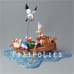 Pixi UDERZO : Astérix La Barque d'Astérix couleur bois + Mouette / Galerie Collin Pixi UDERZO : Astérix La Barque d'Astérix couleur bois + Mouette / Galerie Collin