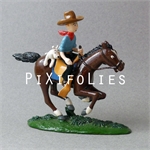" TINTIN EN AMERIQUE " Tintin cowboy et Milou à Cheval " TINTIN EN AMERIQUE " Tintin cowboy et Milou à Cheval