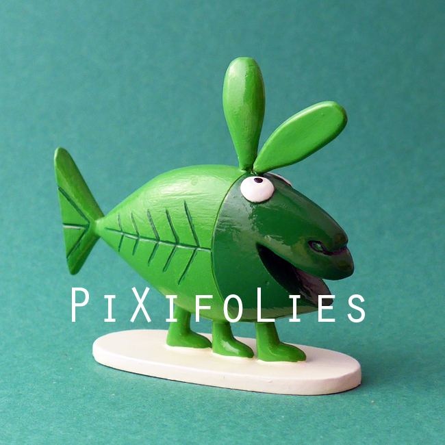 Figurine Les Shadocks Plastoy 20cm 1998 - Articulée Orange, RARE