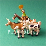 Pixi MORRIS : Mini & Ville de Lucky Luke Troupeau Longhorns et cow-boy - 6 fig.