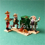 Pixi MORRIS : Mini & Ville de Lucky Luke Bte compl. Banque - 5 fig.