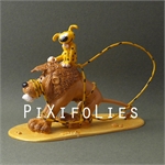 Pixi FRANQUIN : Marsupilami Le Marsupilami ligotant le Lion