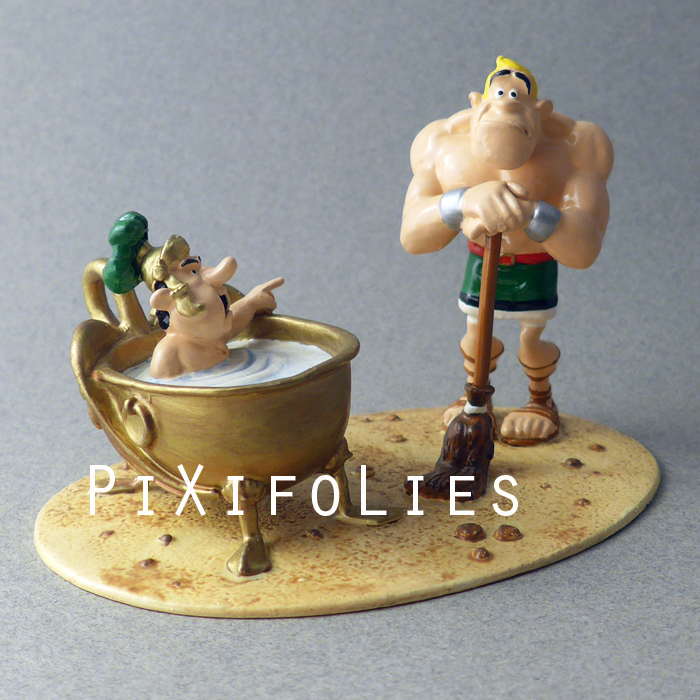 Pixi UDERZO : Astérix Le Centurion Mordicus dans sa baignoire + Cornedurus