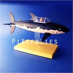 Moulinsart HERGÉ : Moulinsart Résine / Les Icônes Proffessors Calculus's Shark Submarine