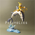 Pixi FRANQUIN : Marsupilami Le Marsupilami chevauchant un Requin / Marsu Production
