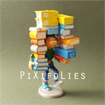 Pixi FRANQUIN : Gaston série N°3 Gaston portant une pile de livres et des documents Pixi FRANQUIN : Gaston série N°3 Gaston portant une pile de livres et des documents