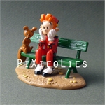 Pixi FRANQUIN : Spirou & Fantasio Spirou et Spip assis sur un banc