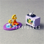 Pixi MINI : Héros de BD Maggie et Lisa Simpson devant la TV