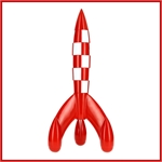 Moulinsart HERGÉ : Moulinsart Résine / Images Mythiques II Tintin / Rocket Resin 60 cm