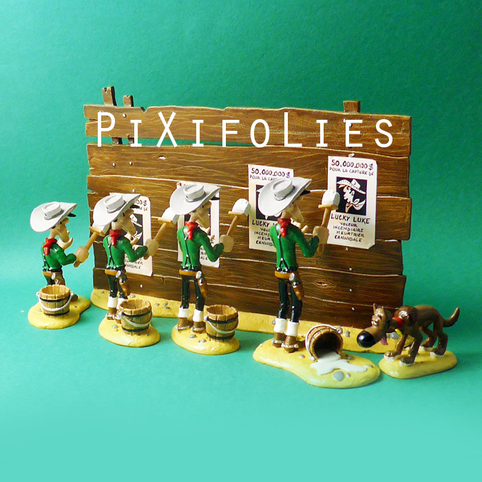 Pixi MORRIS : Lucky Luke  The Daltons, the poster-stickers
