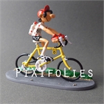 Pixi FRANQUIN : Gaston série N°2 Gaston Coureur Cycliste ( Maillot à pois rouge ) Pixi FRANQUIN : Gaston série N°2 Gaston Coureur Cycliste ( Maillot à pois rouge )