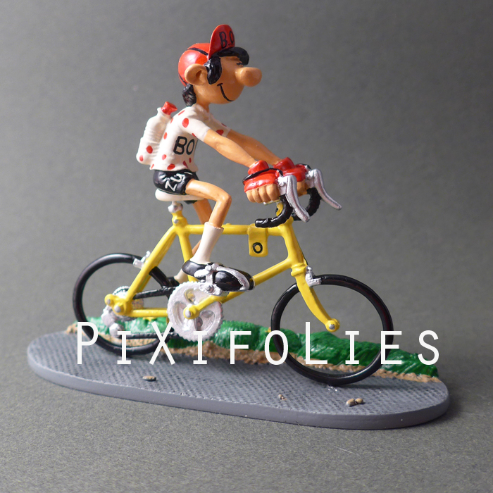 Pixi FRANQUIN : GASTON N°2 Gaston Coureur Cycliste ( Maillot à pois rouge )