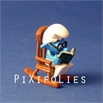 Pixi PEYO : Les Schtroumpfs Origine Le Schtroumpf à Lunettes dans le Rocking-chair Pixi PEYO : Les Schtroumpfs Origine Le Schtroumpf à Lunettes dans le Rocking-chair